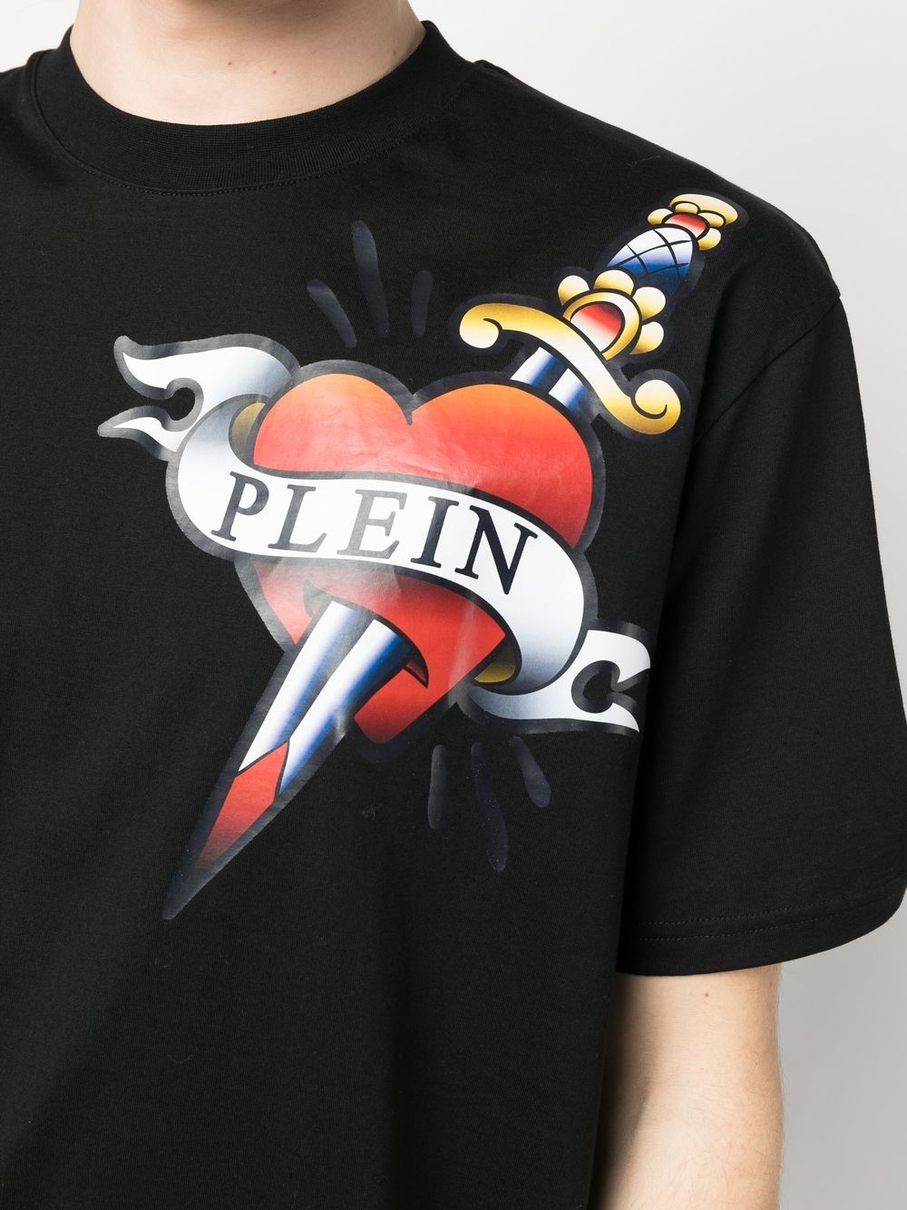 Shop Philipp Plein Graphic-print T-shirt In Black