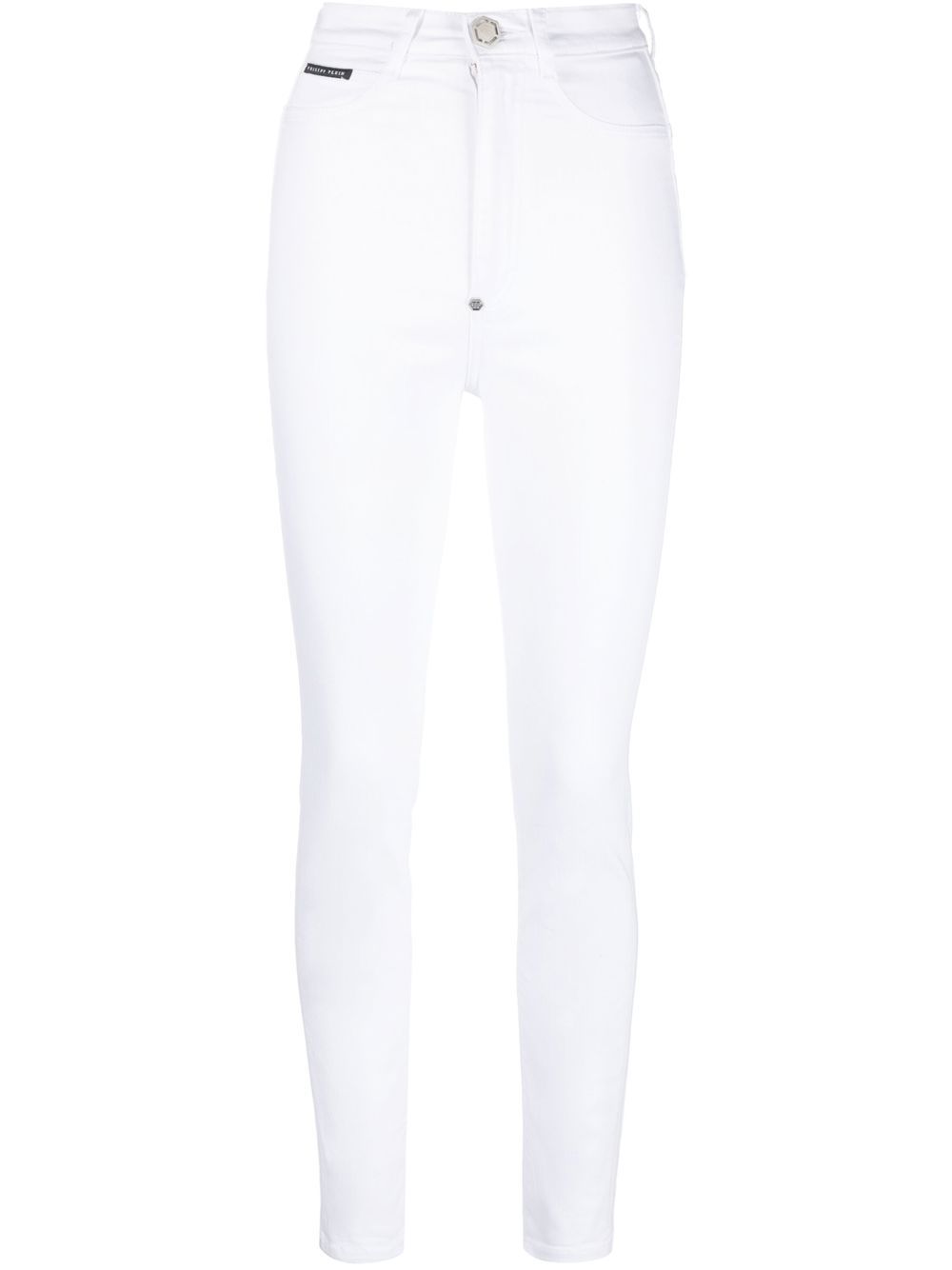 Philipp Plein High-rise Skinny-cut Jeans In White