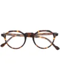 Eyevan7285 geometric-frame tinted glasses - Brown