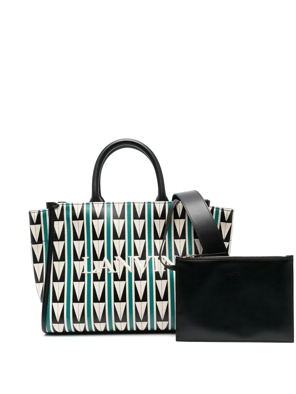 

Lanvin woven logo tote bag - Neutrals