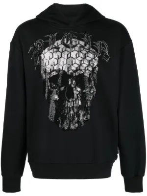 Philipp Plein スカル ラインストーン パーカー | ブラック | FARFETCH JP