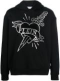 Philipp Plein tattoo print hoodie - Black