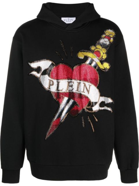 Philipp Plein graphic-print pullover hoodie Men