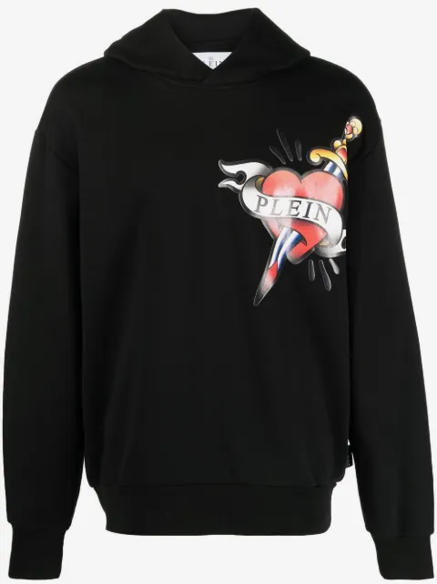 Philipp Plein hoodie con estampado heart & dagger