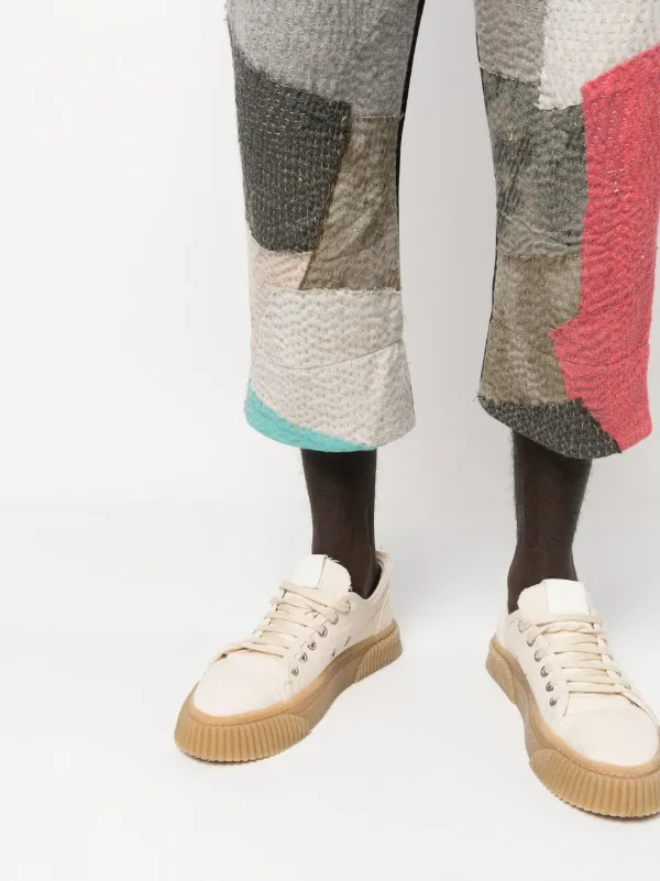 By Walid パッチワーク クロップドパンツ | ニュートラル | FARFETCH JP