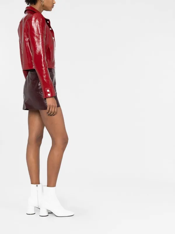 Courrèges Patent Pencil Mini Skirt | Purple | FARFETCH