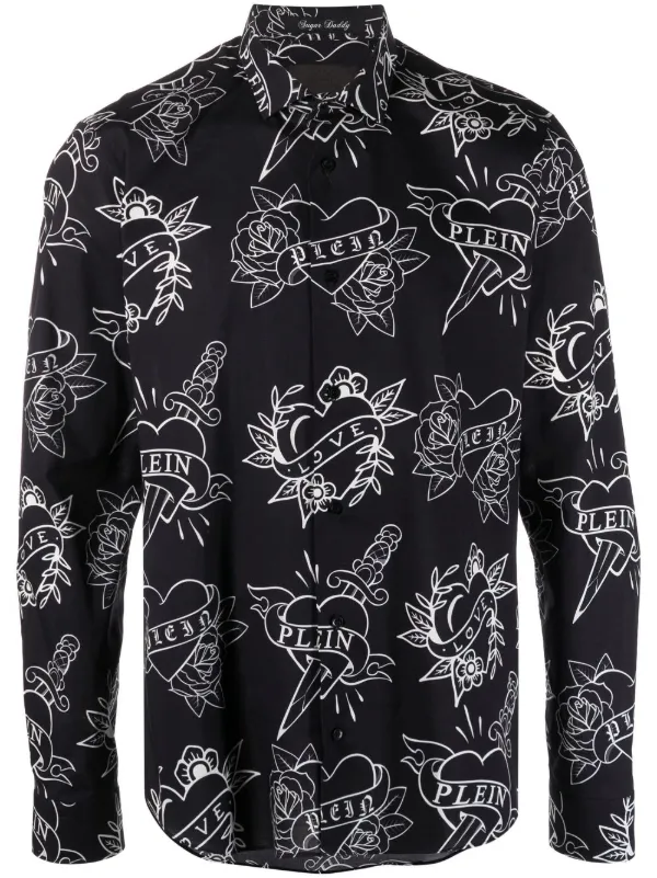 Philipp Plein Overhemd Met Logoprint Farfetch