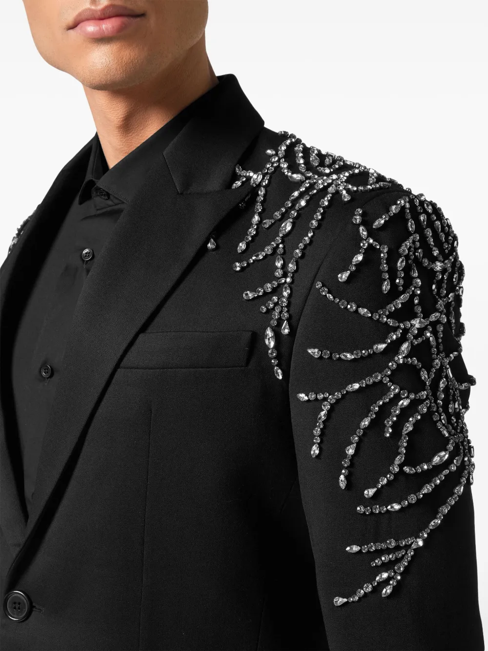Philipp Plein Blazer verfraaid met kristallen Zwart
