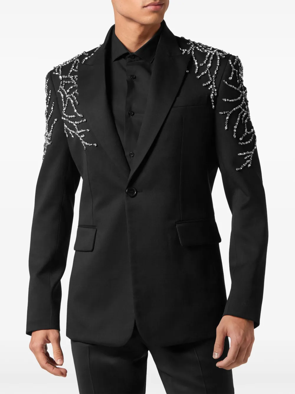 Philipp Plein Blazer verfraaid met kristallen Zwart