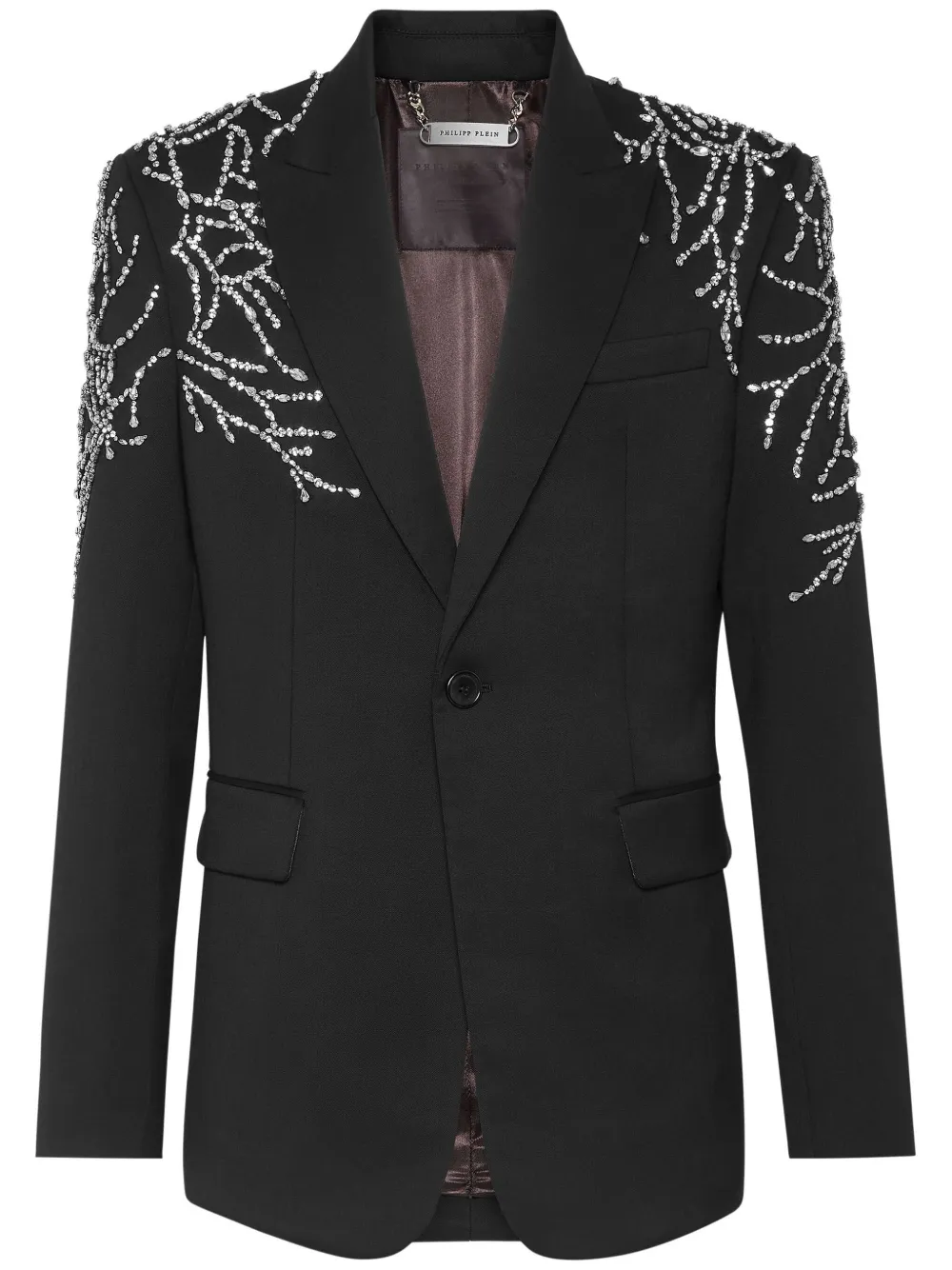 Philipp Plein crystal-embellished blazer Zwart