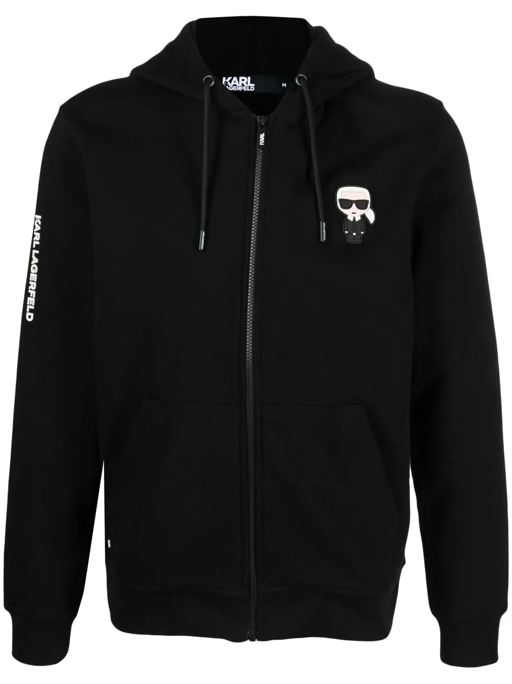 

Karl Lagerfeld Ikonik Karl zip-up hoodie - Black