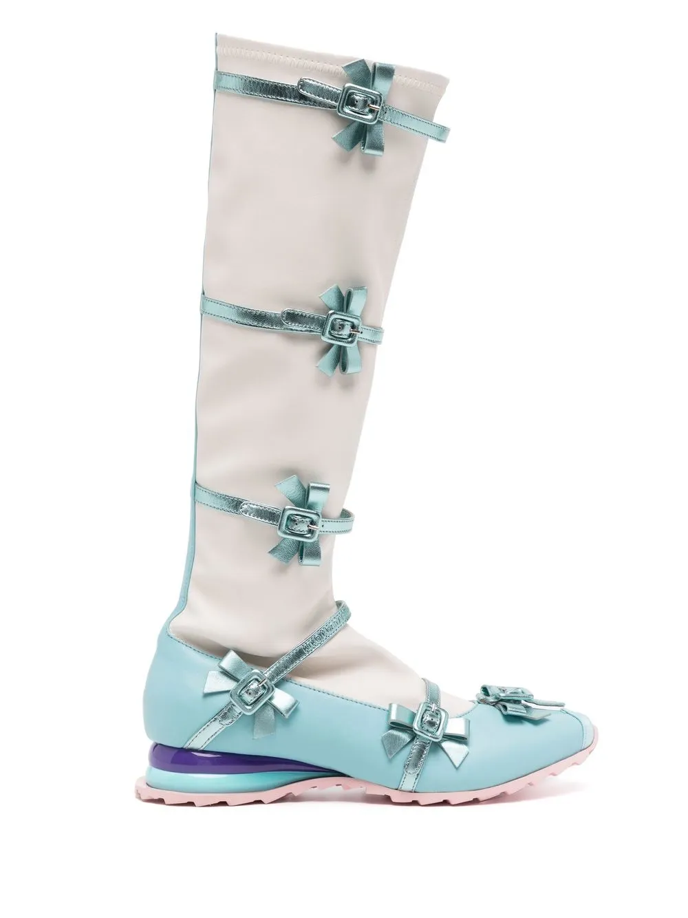

Kiko Kostadinov metallic buckle-detail boots - White