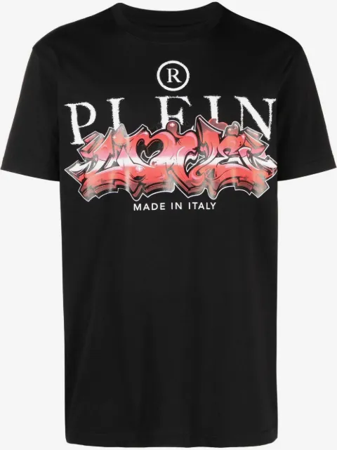 Philipp Plein playera manga corta con logo estampado