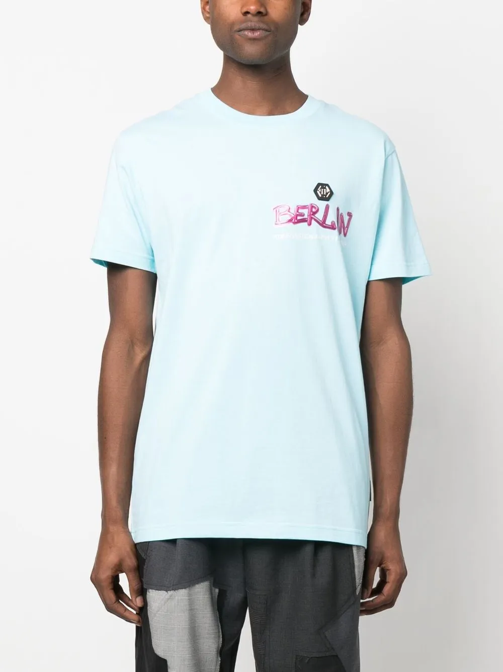 Philipp Plein T-shirt met ronde hals Blauw