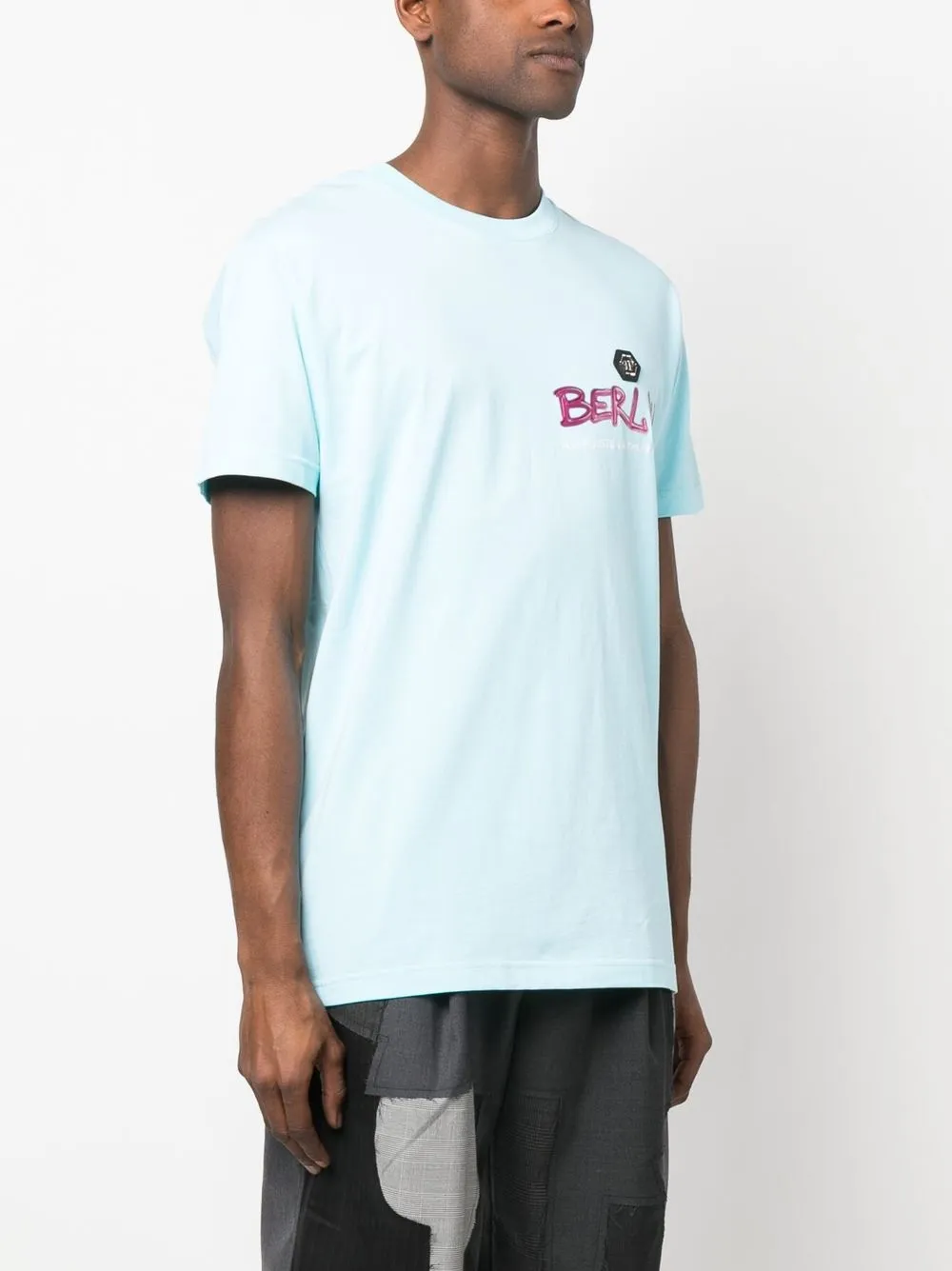 Philipp Plein T-shirt met ronde hals Blauw