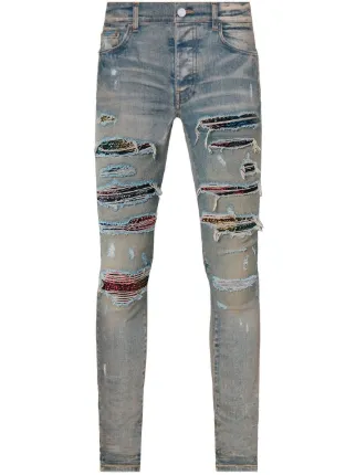 AMIRI Thrasher Rainbow Paisley Jeans | Blue | FARFETCH