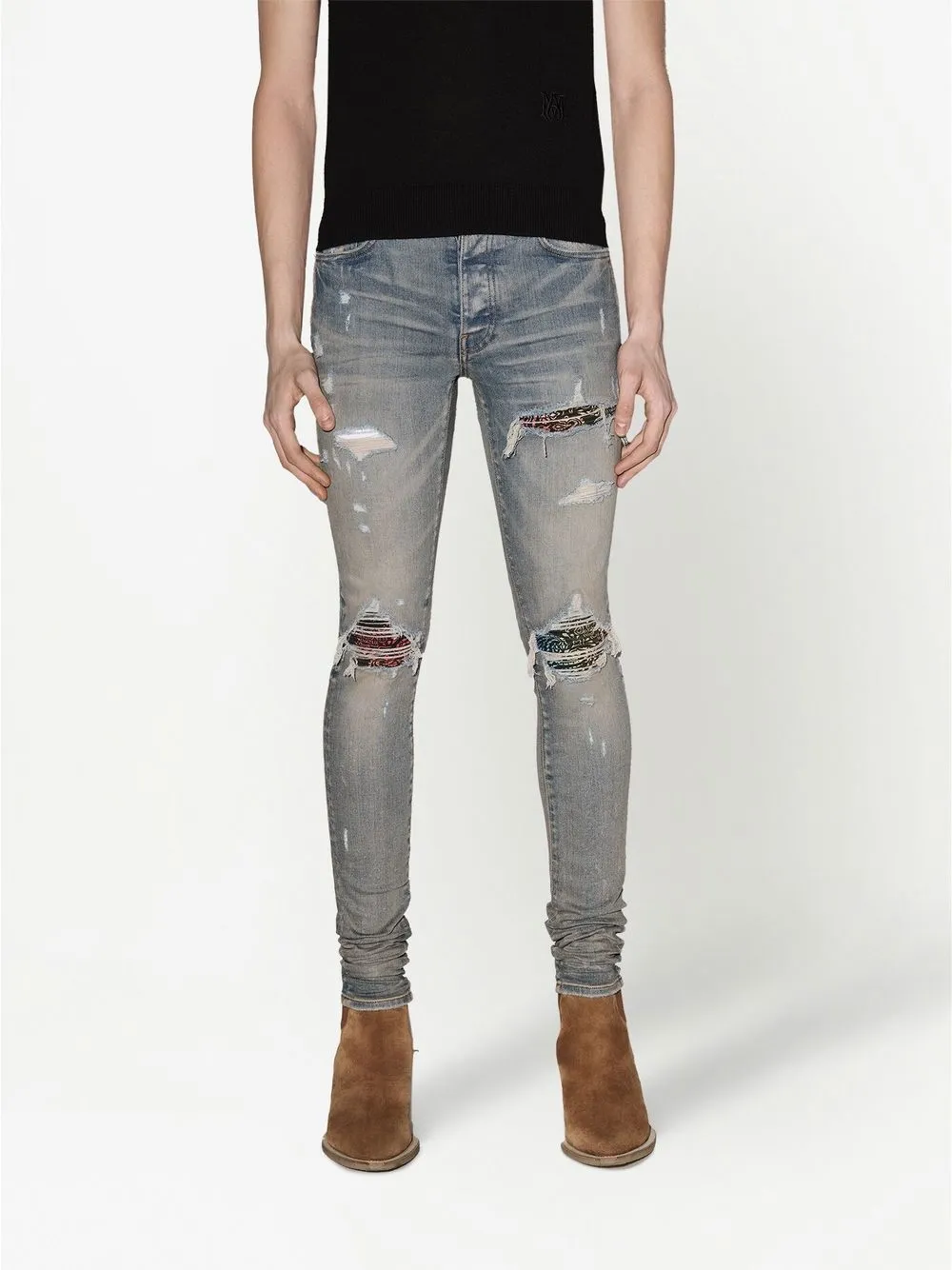 AMIRI Jeans met paisley - Blauw