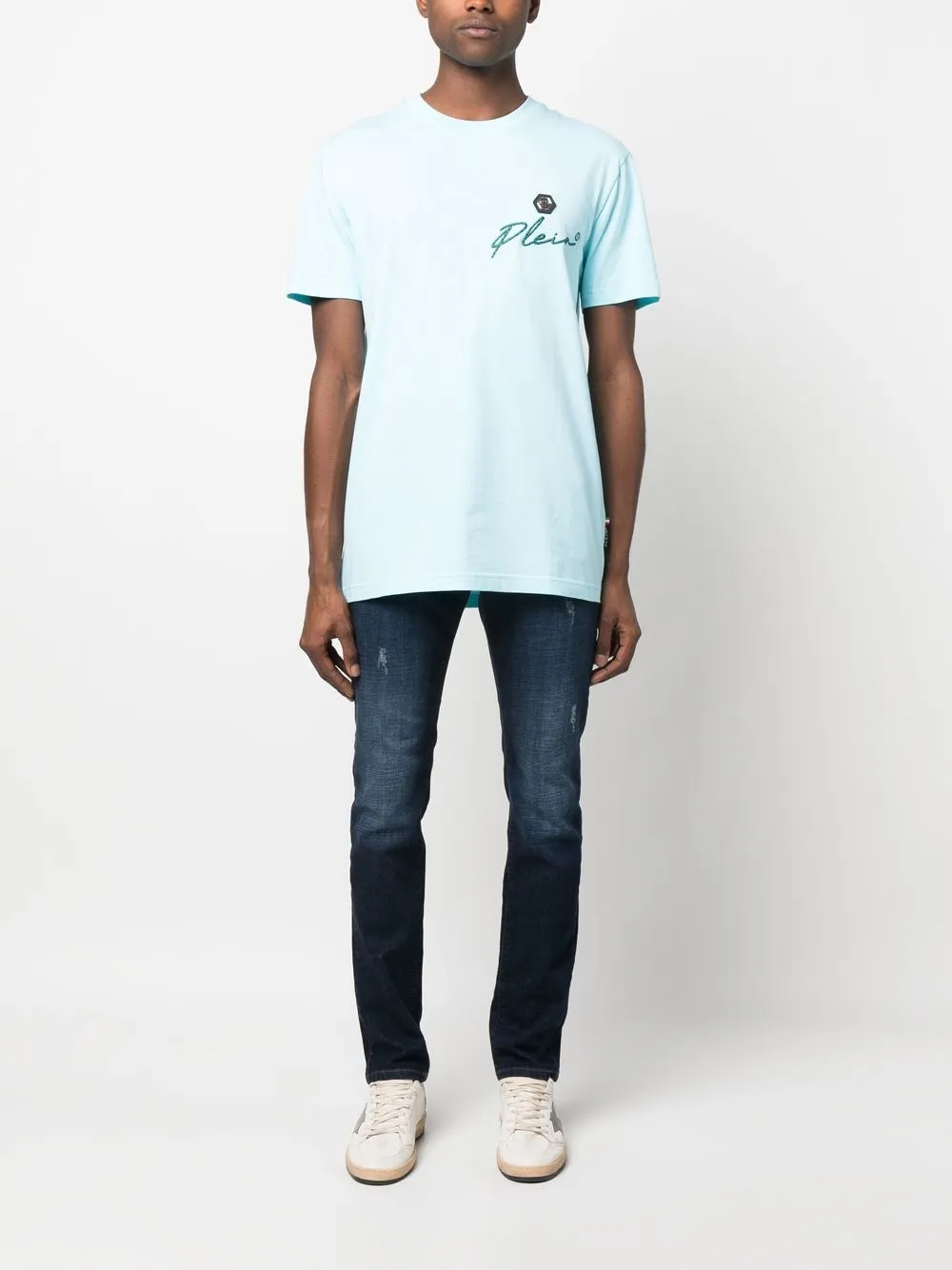 Philipp Plein T-shirt met ronde hals - Blauw