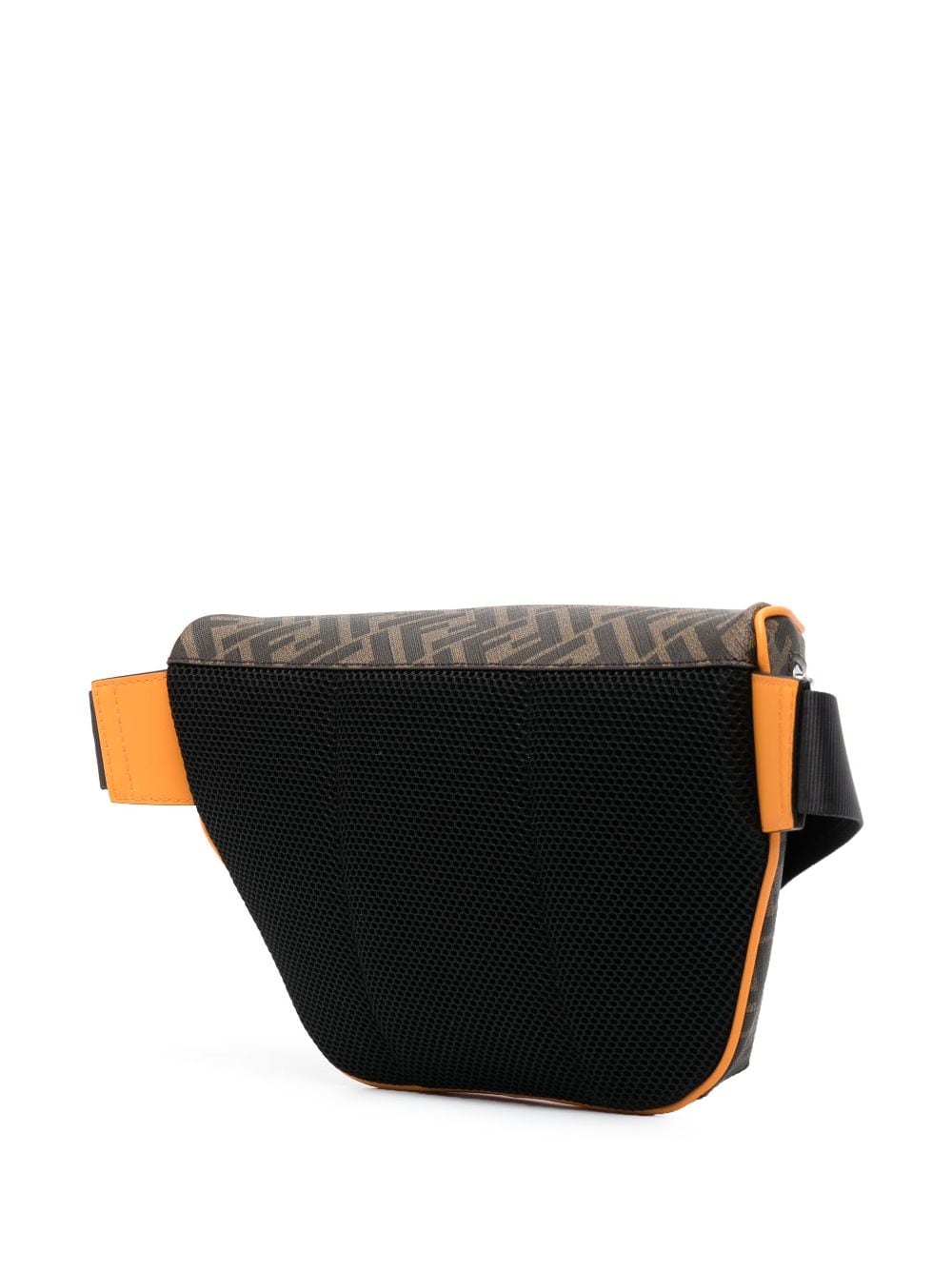 Shop Fendi Monogram-pattern Leather Belt Bag In Brown