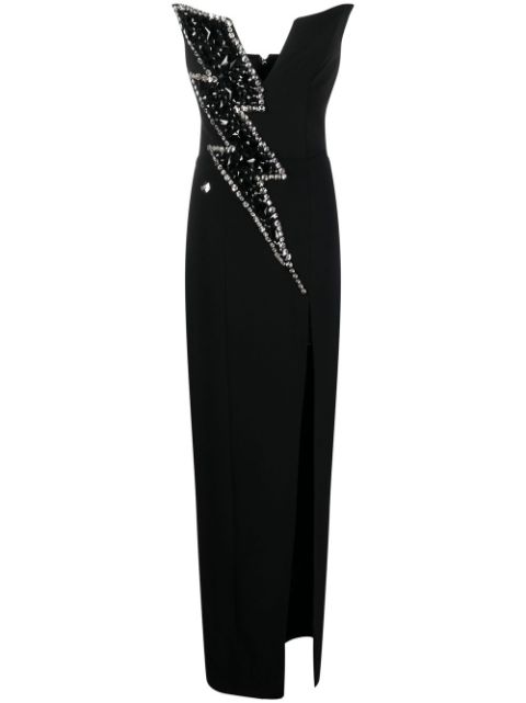 Philipp Plein Thunder crystal-embellished gown