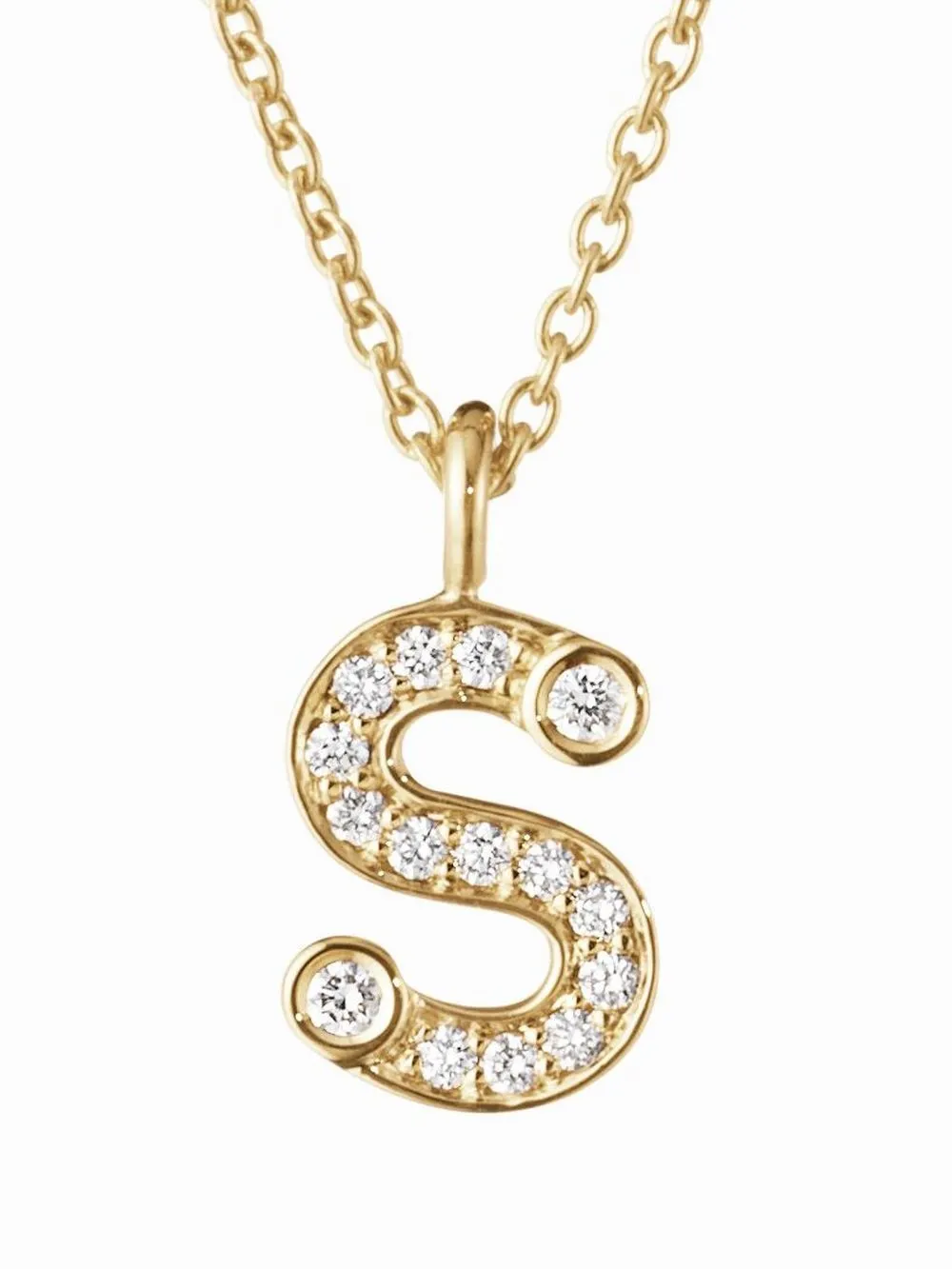 

Sophie Bille Brahe 18kt yellow gold Petite S pendant necklace