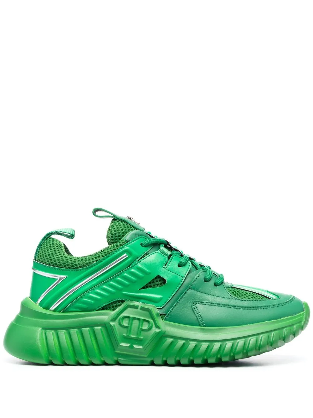 Philipp Plein Hexagon Runner Sneakers In Green