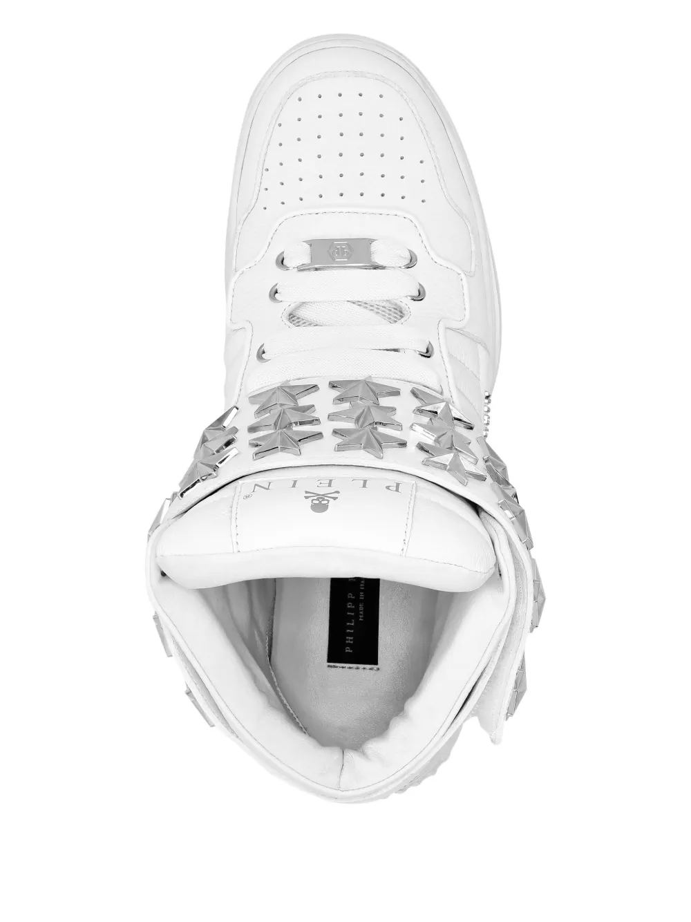 Philipp Plein Thunder high-top sneakers met sterren Wit