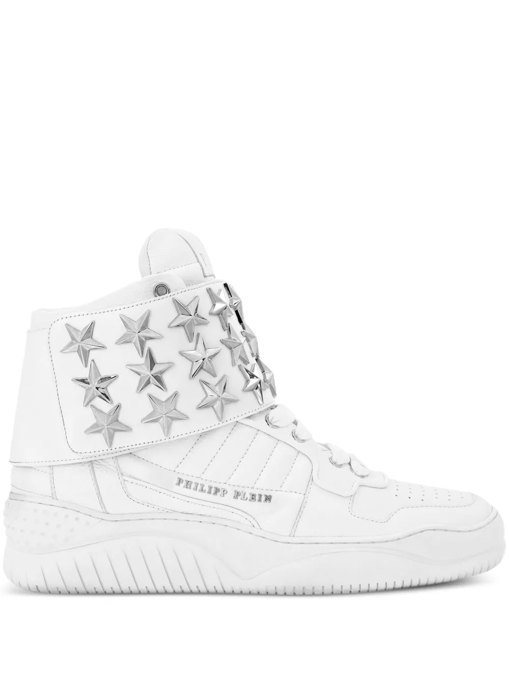 Philipp Plein Thunder high-top sneakers met sterren Wit
