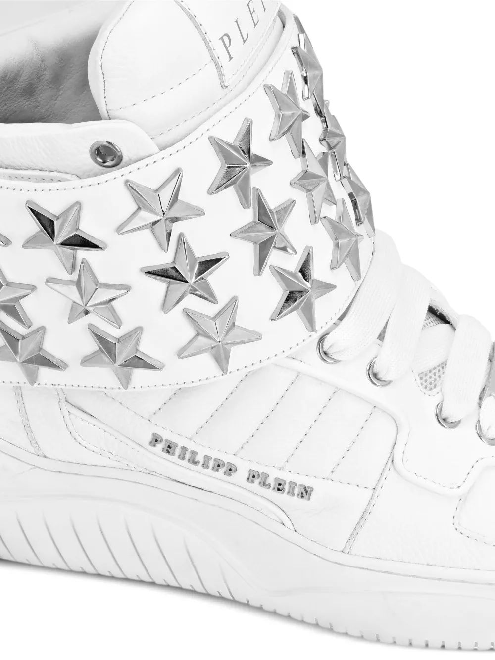 Philipp Plein Thunder high-top sneakers met sterren Wit