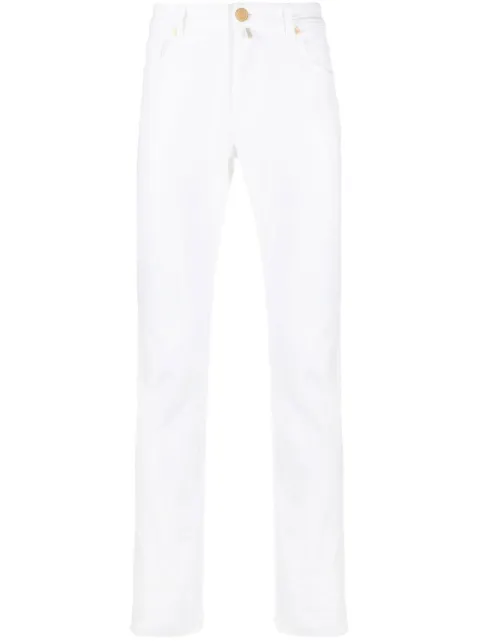 Billionaire mid-rise logo-embroidered straight-leg jeans
