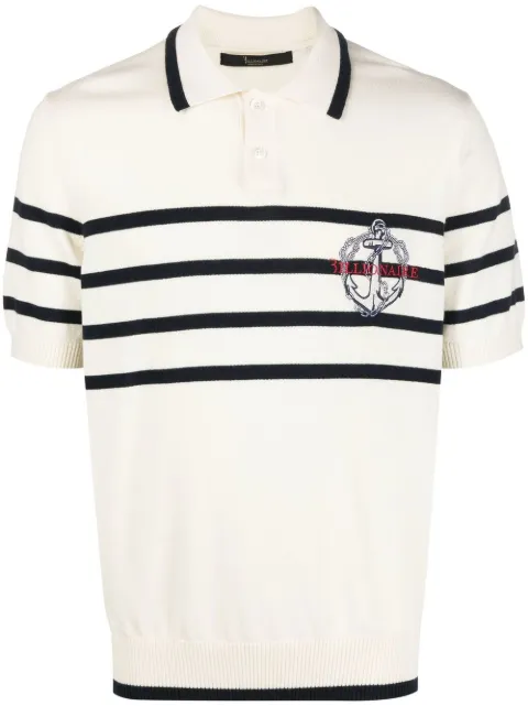 Billionaire Gestricktes Poloshirt mit Streifen