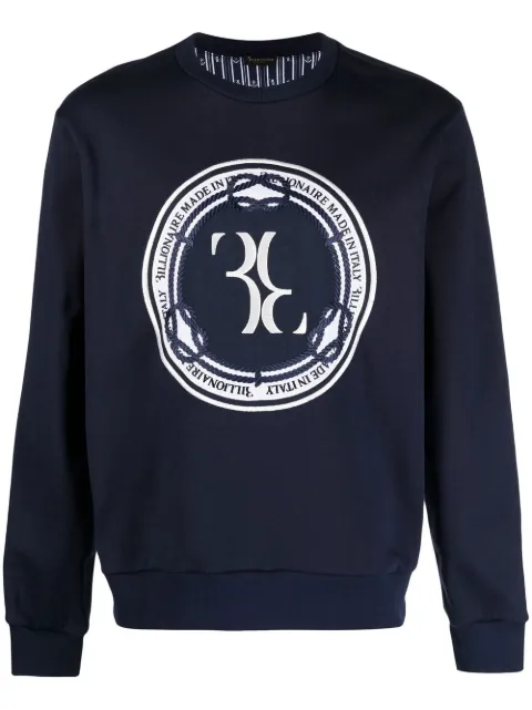 Billionaire logo-print cotton sweatshirt