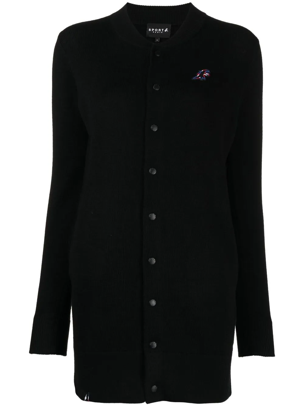 

SPORT b. by agnès b. longline wool-blend cardigan - Black