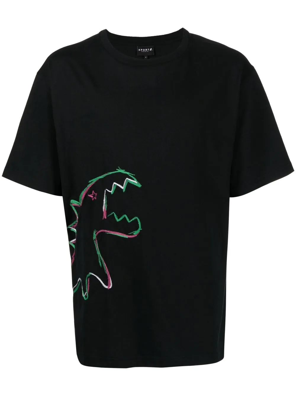 

SPORT b. by agnès b. dinossaur-print detail T-shirt - Black