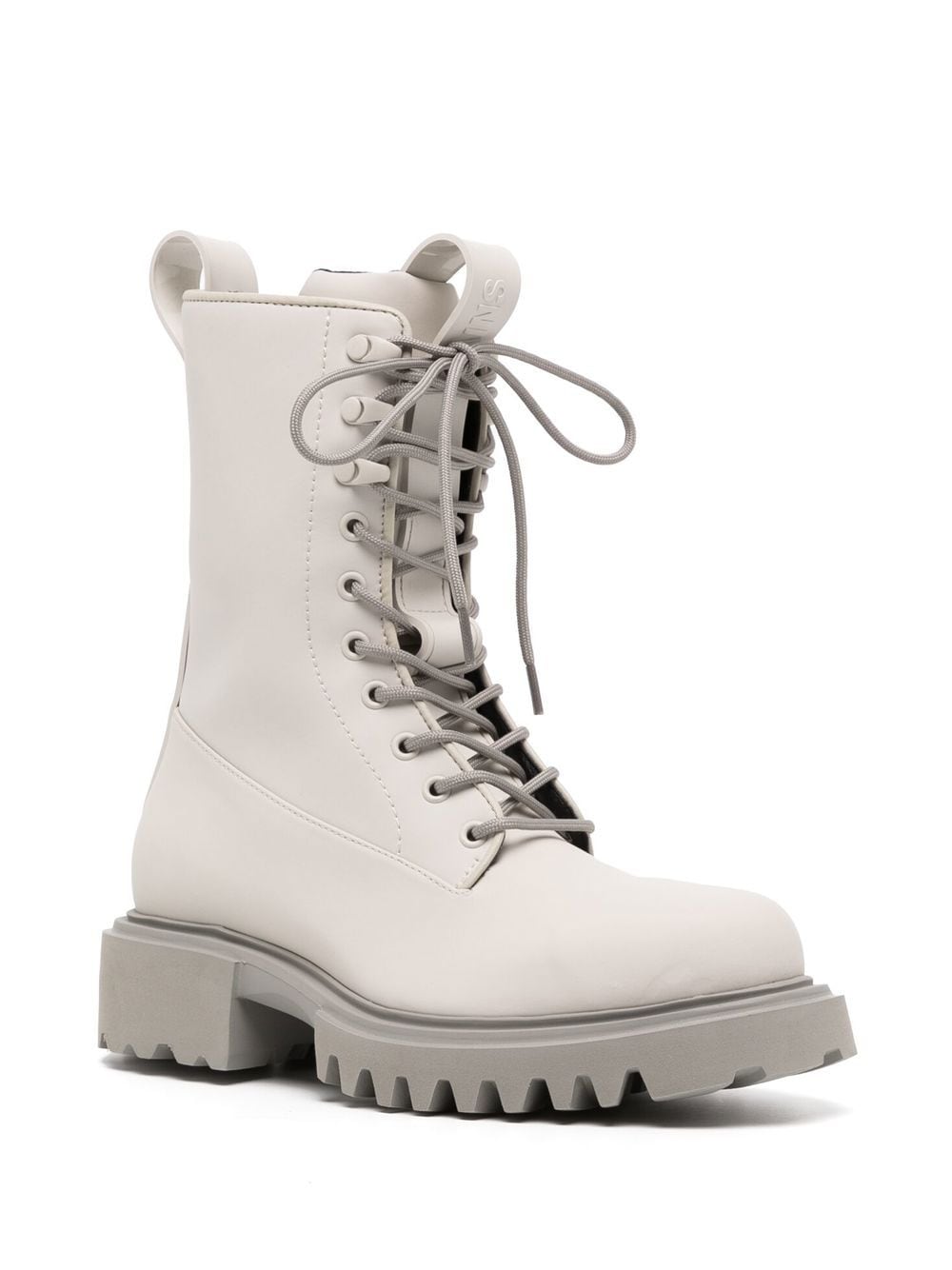 Shop Rains Show Lace-up Combat Boots In White