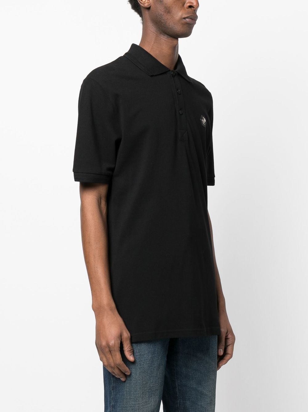 Shop Philipp Plein Skull-print Polo Shirt In Black