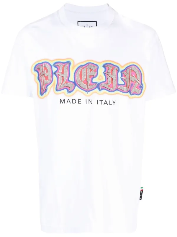 Philipp Plein Gothic Plein-print Cotton T-shirt White FARFETCH IN