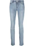 Philipp Plein logo-patch stretch-cotton denim leggings - Blue