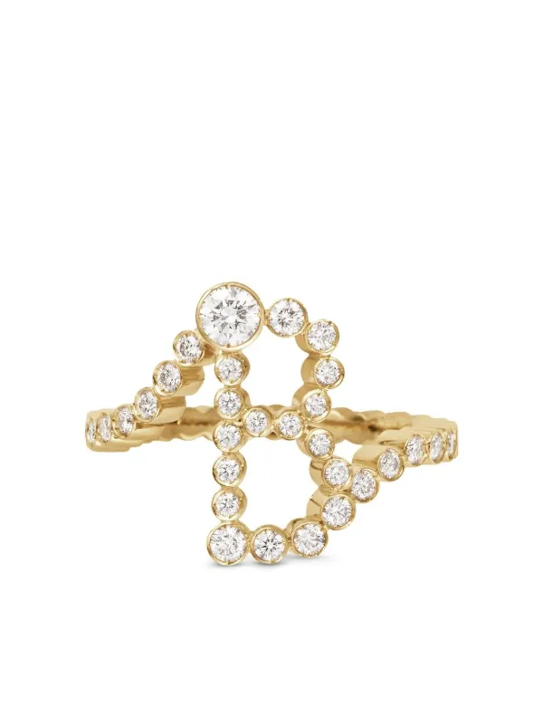 Sophie Bille Brahe Ensemble Coeur B Diamond Ring in Gold