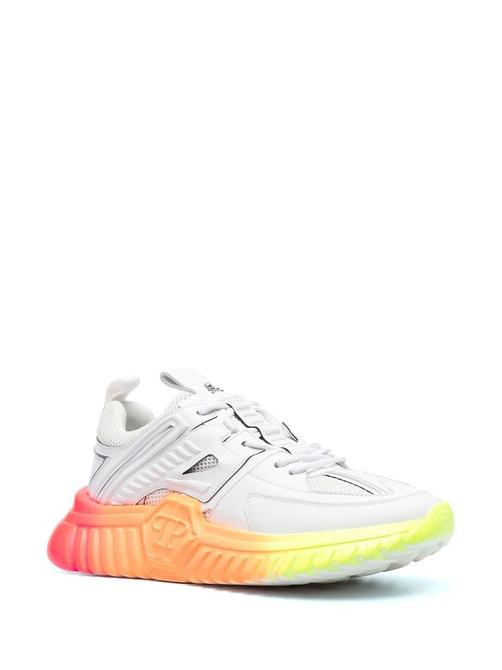 Shop Philipp Plein Runner Rainbow Low-top Sneakers In White