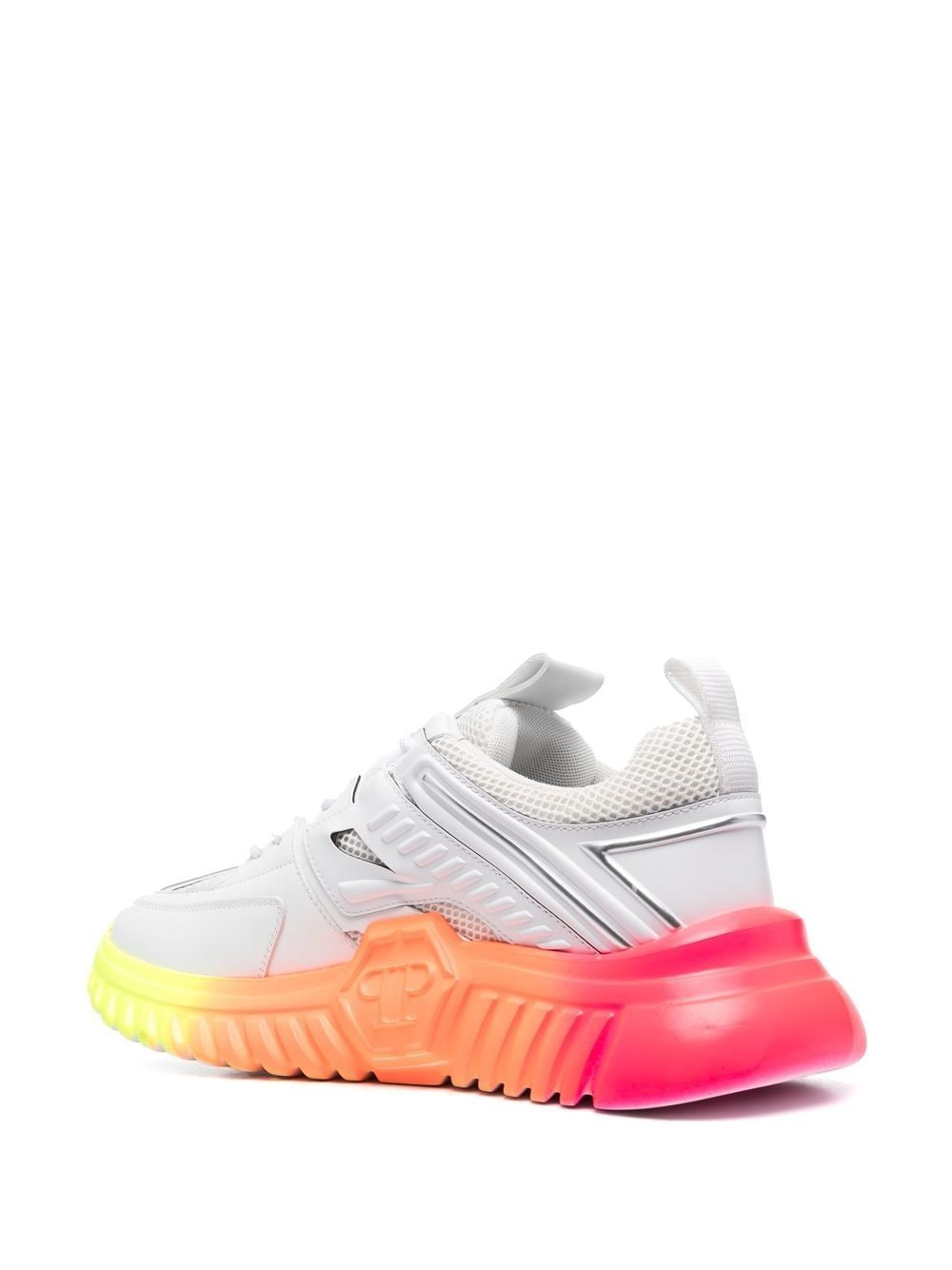 Shop Philipp Plein Runner Rainbow Low-top Sneakers In White