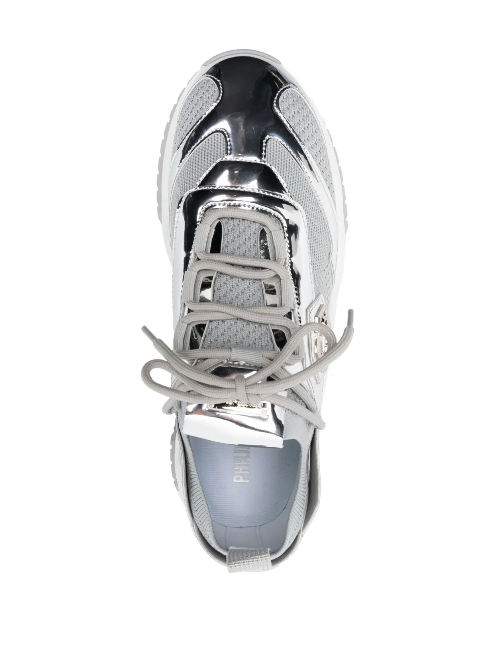 Philipp Plein Runner Predator Low-top Sneakers In Silver