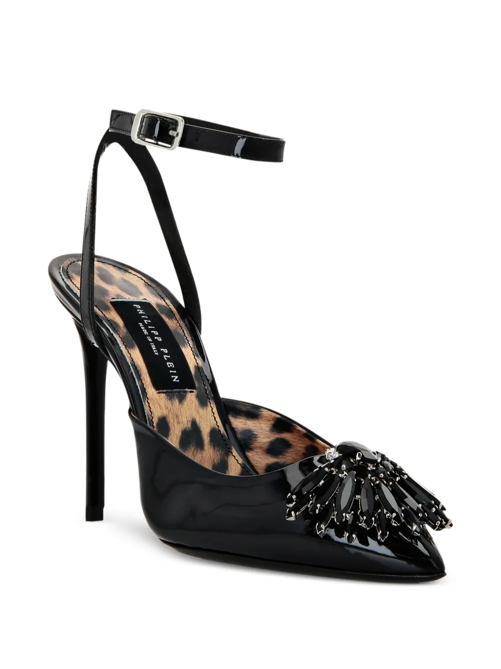 Philipp Plein Leren pumps Zwart