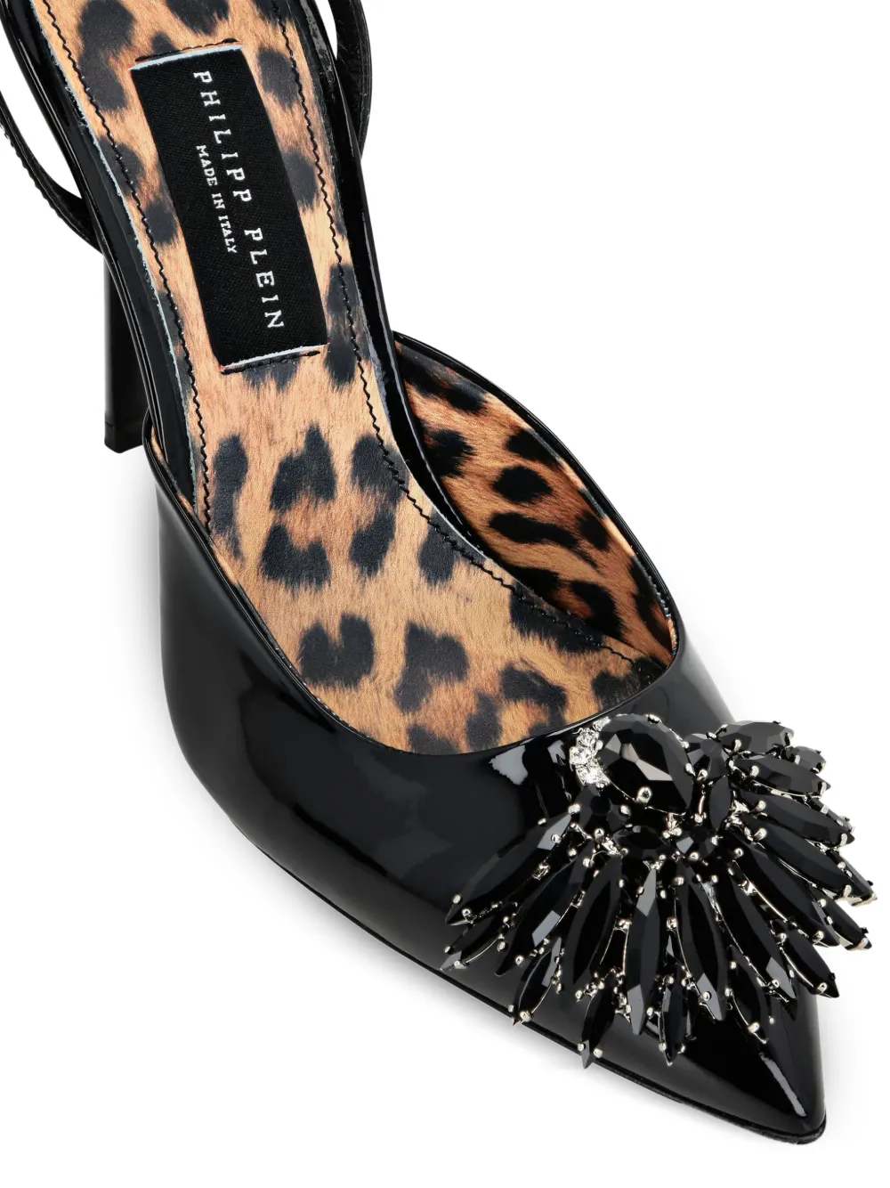 Philipp Plein Leren pumps Zwart