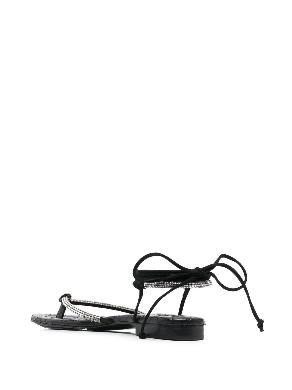 Shop Philipp Plein Crystal-embellished Skull Sandals In Black