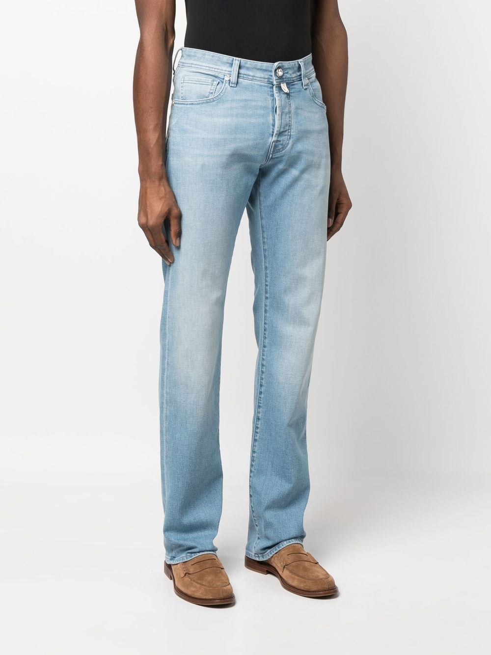 Shop Billionaire Straight-leg Jeans In Blue
