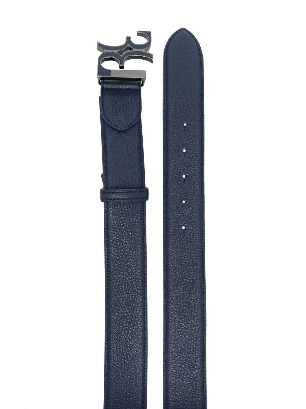 Shop Billionaire Logo-buckle Leather Belt In Blue