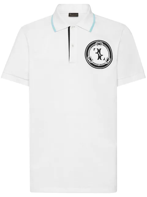Billionaire playera tipo polo con parche del logo