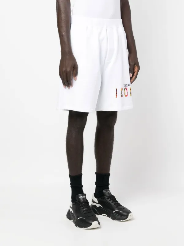 DSQUARED2 Icon logo-print Shorts | White | FARFETCH JO
