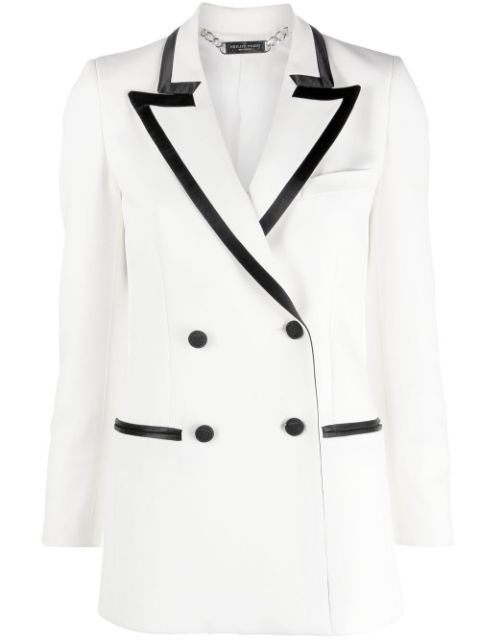 Philipp Plein contrasting-trim detail blazer Women